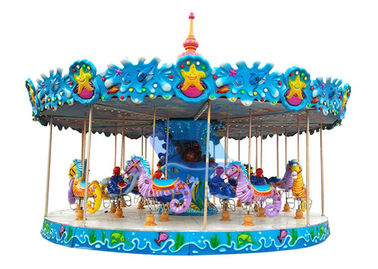 China Van het het Themapark van de decoratiedouane Carrousel 24 Passagiersjonge geitjes die Goedgekeurd Carrouselce berijden fabriek