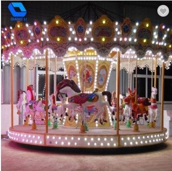 Openlucht Mini Draagbare Kleine Vrolijk gaat om Carrousel voor de Spelen van Jonge geitjescarnaval
